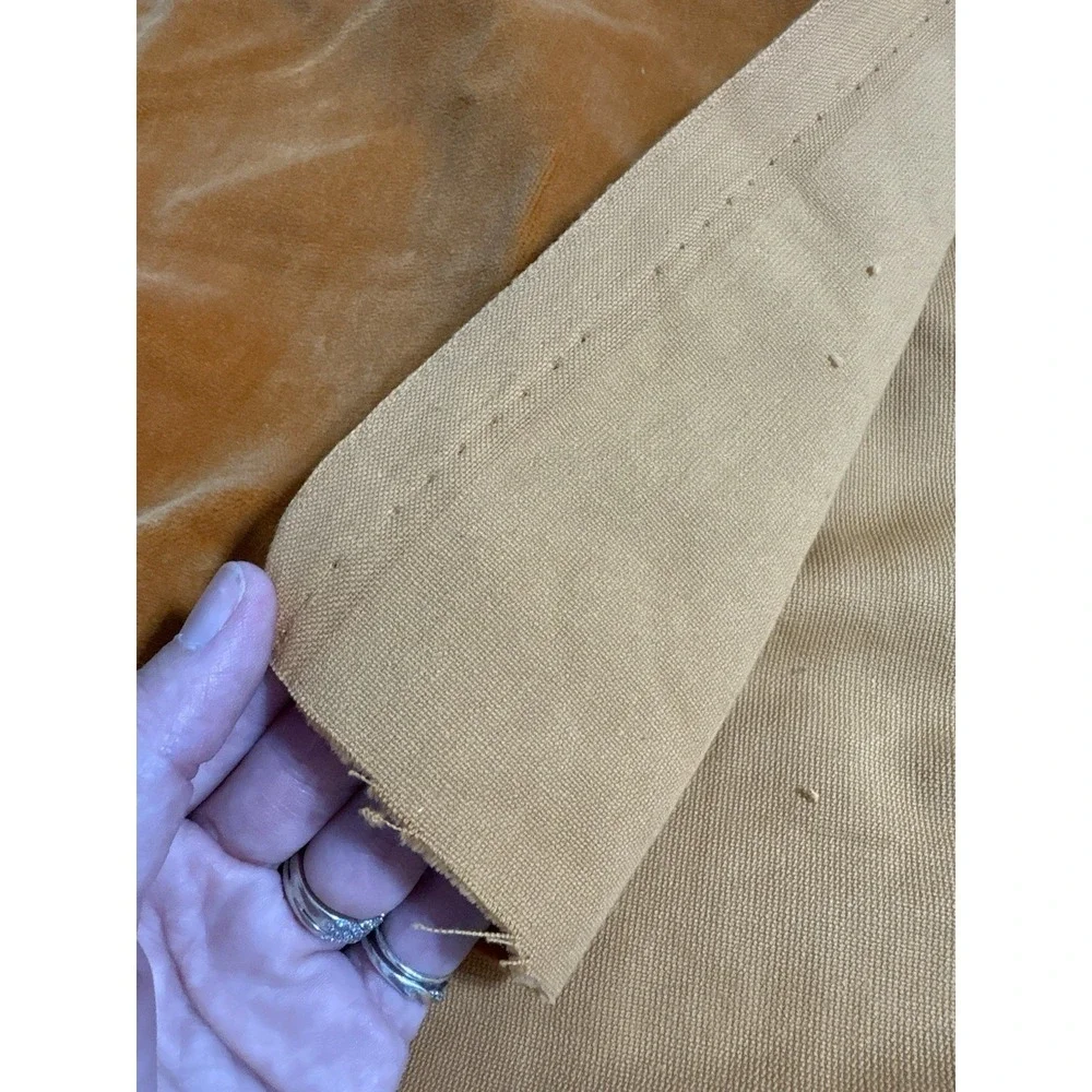 Vintage MCM That's 70s Show Style, Velvet Fabric Orange Cut